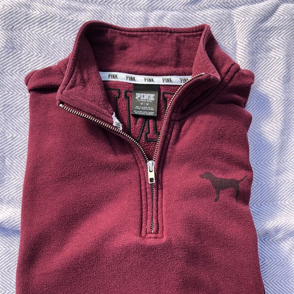 VS Pink Quarter ZIP Pull Over